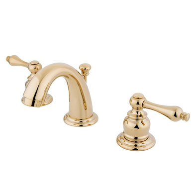 Kingston Polished Brass 4-inch to 8-inch Mini Widespread Bathroom Faucet KB912AL