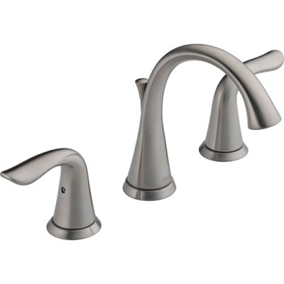 Delta Lahara 4-16-inch Stainless Finish Mini-Widespread Bathroom Faucet 572931