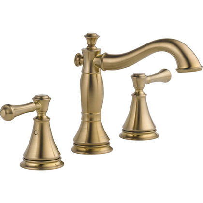 Delta Champagne Bronze 2-Handle Widespread Bathroom Sink Faucet 579514