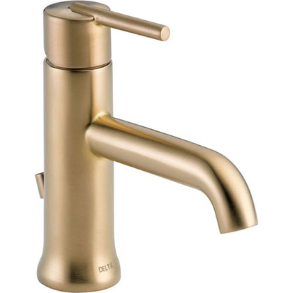 Delta Trinsic Modern Single Handle Champagne Bronze Bathroom Faucet 590139