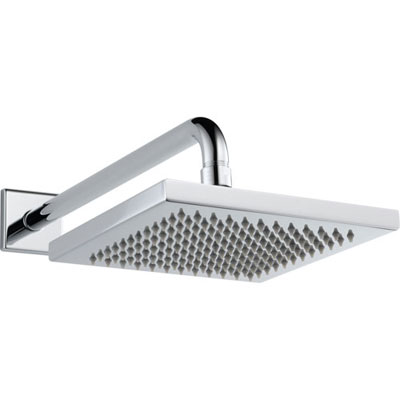 Delta 8-inch 2.5 GPM Large Square Rain Chrome Showerhead with Arm 495499