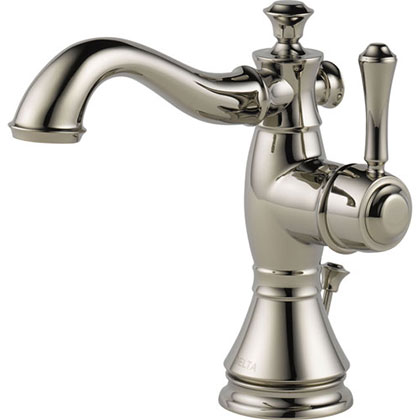 Delta Cassidy Single-Hole 1-Handle Polished Nickel Bathroom Sink Faucet 579530