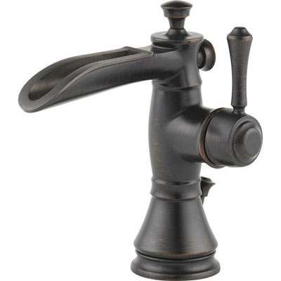 Delta Cassidy Single Handle Venetian Bronze Channel Spout Bathroom Faucet 579538