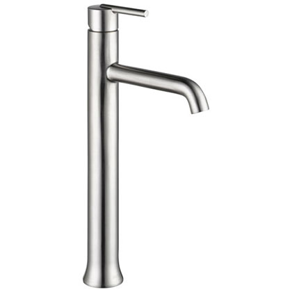 Delta Trinsic Collection Stainless Steel Finish Single Handle One Hole Modern Vessel Sink Lavatory Bathroom Faucet D759SSDST