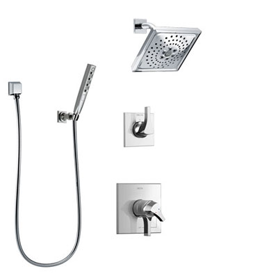 Installing A Shower System With Showerhead And Hand Shower Sprayer