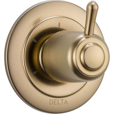 Delta 3-Setting Champagne Bronze Shower Diverter Single Handle Trim Kit 563244