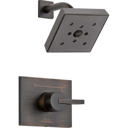 Delta Vero Venetian Bronze Modern Square Shower Only Faucet with Valve D582V