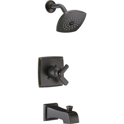 Delta Ashlyn Venetian Bronze Monitor 17 Series Tub and Shower Combo Faucet with Dual Temperature and Pressure Control INCLUDES Rough-in Valve without stops D1120V