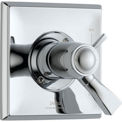 Delta Dryden Modern Chrome Thermostatic Shower Dual Control with Valve D985V