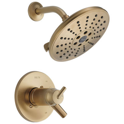 Delta Trinsic Collection Champagne Bronze Thermostatic Dual Temperature / Pressure Control Shower Only Faucet Includes Rough-in Valve without Stops D2253V