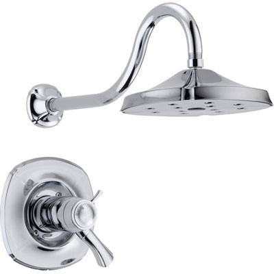Delta Addison Collection Chrome TempAssure 17T Series Watersense Thermostatic Dual Control Shower only Faucet Includes Valve without Stops D2239V