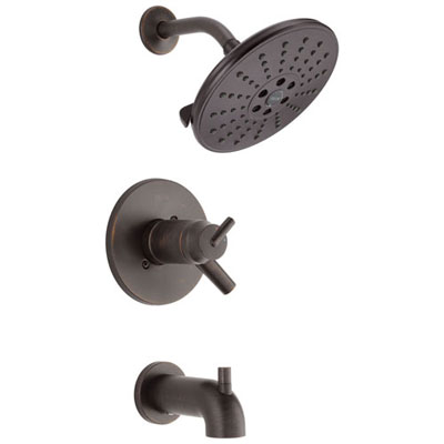 Delta Trinsic Collection Venetian Bronze TempAssure 17T Series Watersense Thermostatic Tub and Shower Combo Faucet Includes Valve without Stops D2231V