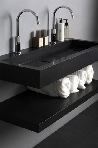 Black finish Bathroom Sink