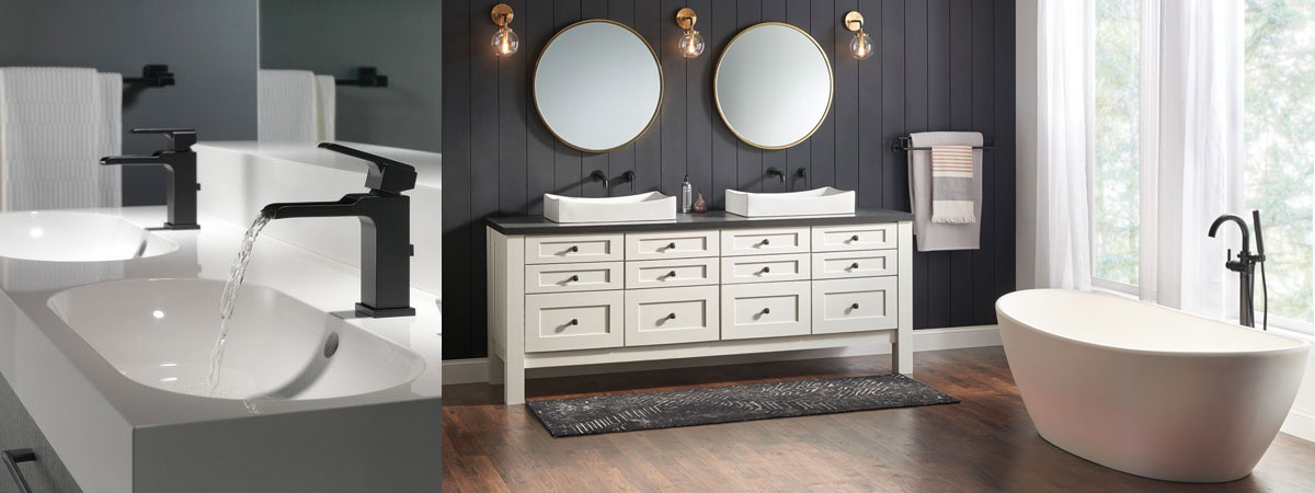 Explore vanity: 10 Black Bathroom ideas