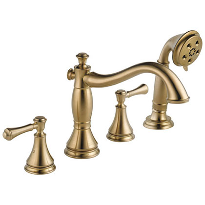 Delta Champagne Bronze Finish Roman Tub Filler Faucets Category