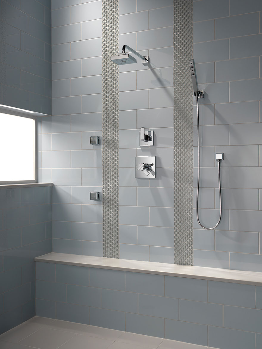 Delta Ara Chrome Shower System with Hand Shower Body Sprays and Overhead Showerhead