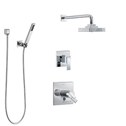 Delta Ara Collection Chrome Shower System with Thermostatic Shower Control