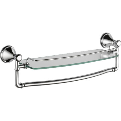 Delta Cassidy Collection Towel Bar with Glass Shelf