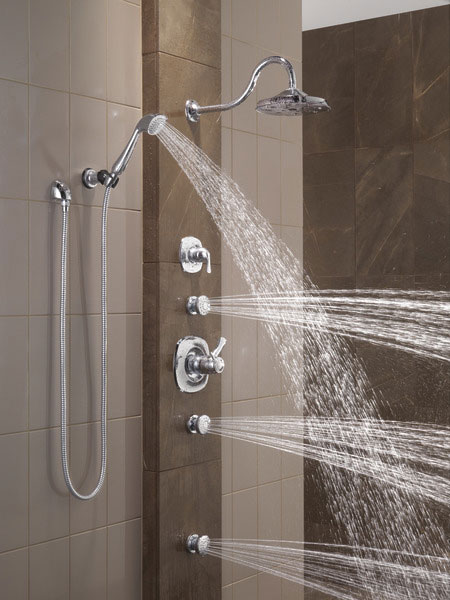Shower System with Surface Mount Body Sprays