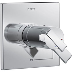 Delta Ara Collection Chrome Finish Tempassure 17T Dual Temperature and Pressure Shower Faucet Control with Rough in Valve D1110V