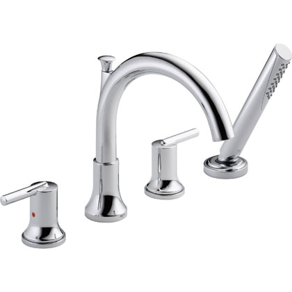Delta Trinsic Collection Chrome Roman Tub Filler with Handshower