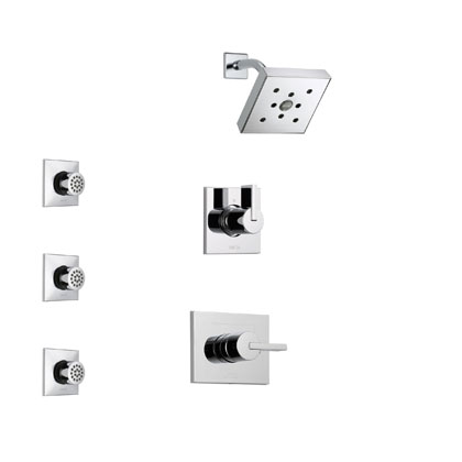 Delta Vero Collection Chrome Shower System with Body Sprays
