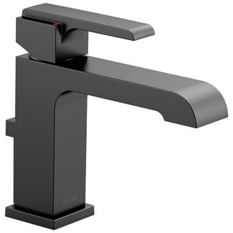 Matte Black Finish Single Hole Bathroom Sink Faucet