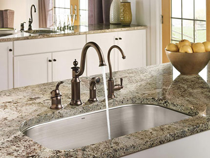 Oil Rubbed Bronze Finish Kitchen Sink Faucet with Soap Dispenser Side Spray and Water Filter Faucet