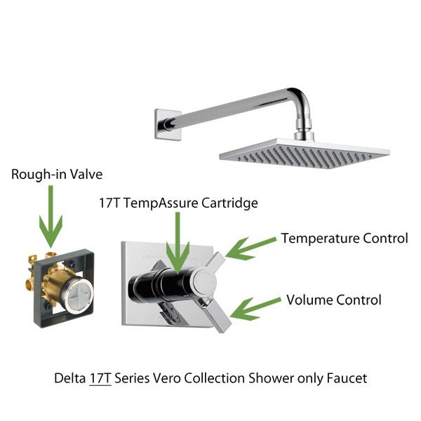 Delta 17T Series Vero Collection Shower only Faucet