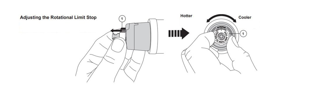 Adjusting a Freestanding Tub Filler Rotational Limit Stop