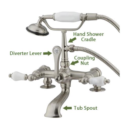 Clawfoot Tub Faucet with Hand Shower