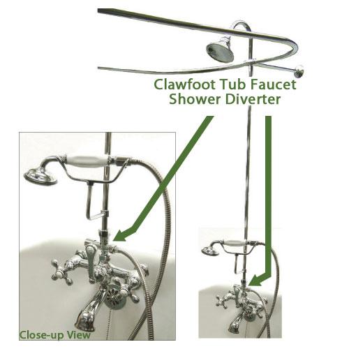 Clawfoot Faucet Shower Diverter