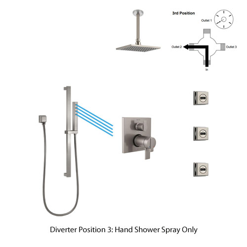 Shower Diverter Position 3: Hand Shower Spray Only