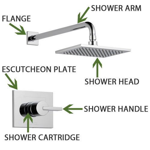 Delta Vero Chrome Large Modern Square Shower Only Faucet Includes Valve D577V