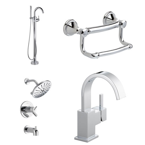 Delta Chrome Finish Faucets and Fixtures