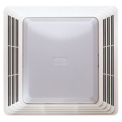 Broan 678 White 50 CFM Quiet Bath Ceiling Ventilation Fan and Light Combination