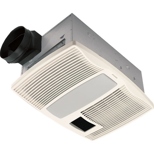 Broan QTX110HFLT Quiet Bathroom Ceiling Ventilation Fan with Light and Heater