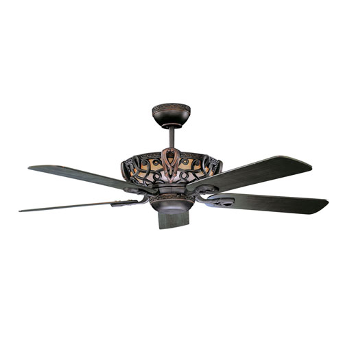 Qty (1): Concord Fans 52-inch Unique Aracruz Oil Rubbed Bronze Ceiling Fan with Up-Light Kit