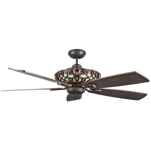 Qty (1): Concord Fans 60-inch Aracruz Oil Rubbed Bronze Large Ceiling Fan with Up-Light