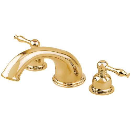 Danze Sheridan Polished Brass 2 Handle Widespread Roman Tub Filler Faucet INCLUDES Rough-in Valve