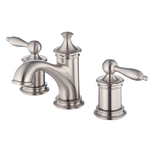 Danze Prince Brushed Nickel Widespread Bathroom Sink Faucet w/ Touch Down Drain