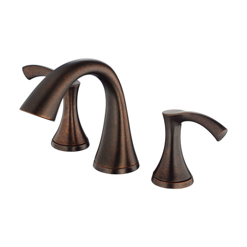 Danze Antioch Tumbled Bronze Two Handle Widespread Bathroom Sink Faucet