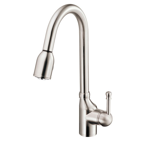 Danze Melrose Stainless Steel Single Handle Hi-Arch Pull-Down Kitchen Faucet