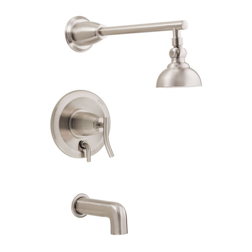 Danze Sonora Brushed Nickel Single Handle Tub and Shower Combo Faucet INCLUDES Rough-in Valve