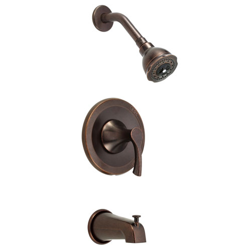 Danze Antioch Tumbled Bronze Single Handle Tub and Shower Combo Faucet INCLUDES Rough-in Valve