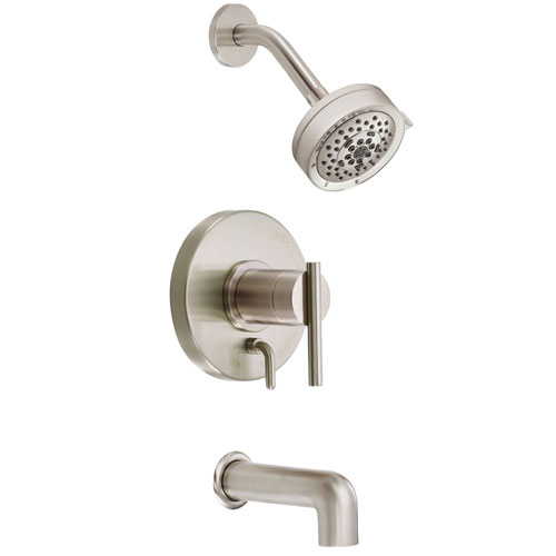 Danze Parma Modern Brushed Nickel Single Handle Tub and Shower Combination Faucet INCLUDES Rough-in Valve