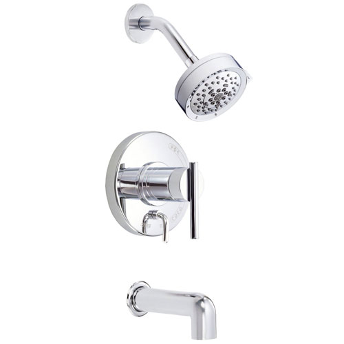 Danze Parma Modern Chrome Single Handle Tub and Shower Combination Faucet INCLUDES Rough-in Valve