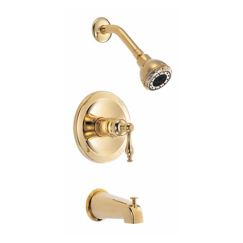 Danze Sheridan Polished Brass Single Handle Tub and Shower Combination Faucet INCLUDES Rough-in Valve