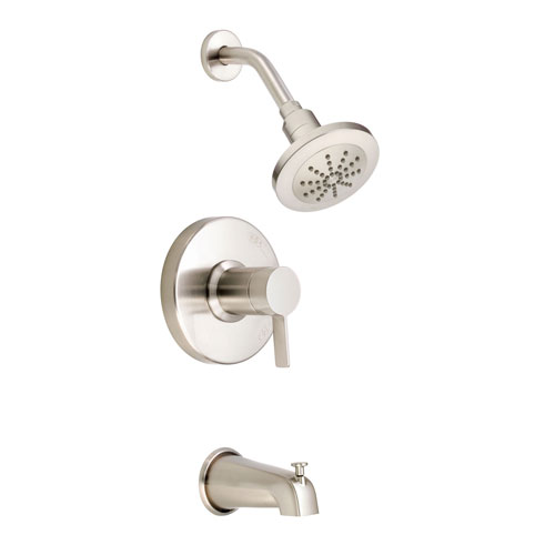Danze Amalfi Brushed Nickel Single Handle Tub and Shower Combination Faucet INCLUDES Rough-in Valve