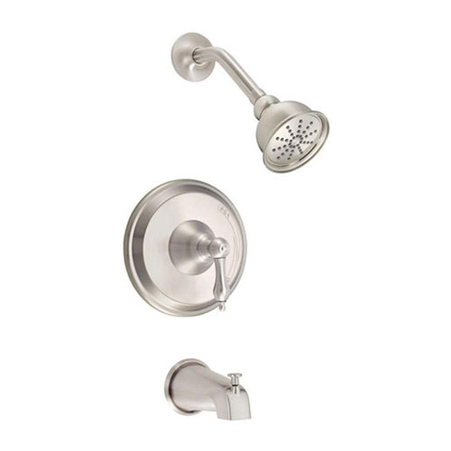 Danze Fairmont 1-Handle Pressure Balance Tub and Shower Faucet Trim Kit in Brushed Nickel (Valve Not Included) 635267